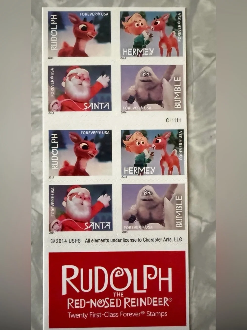 Rudolph The Red-Nosed Reindeer Forever Stamps - Red